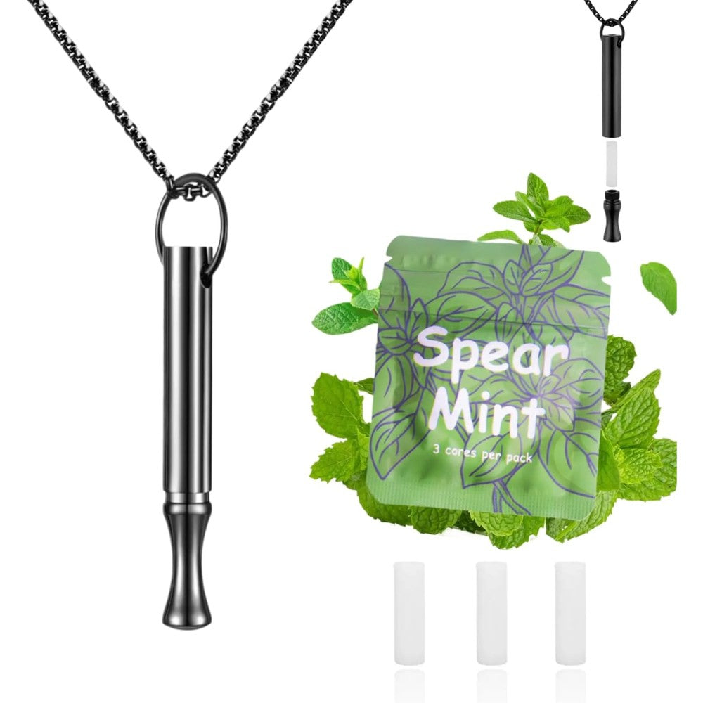 LAMKHOO breathing necklace front view smoking cessation aid