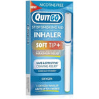 QuitGo Stop Smoking Inhaler front view showing soft tip for craving relief.