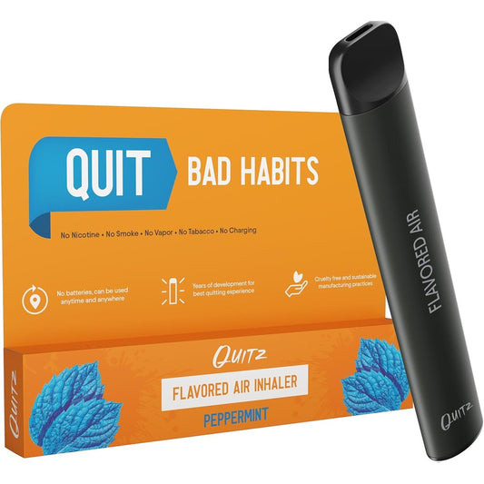 Quitz Natural Flavored Air Inhaler front view for smoking alternative.