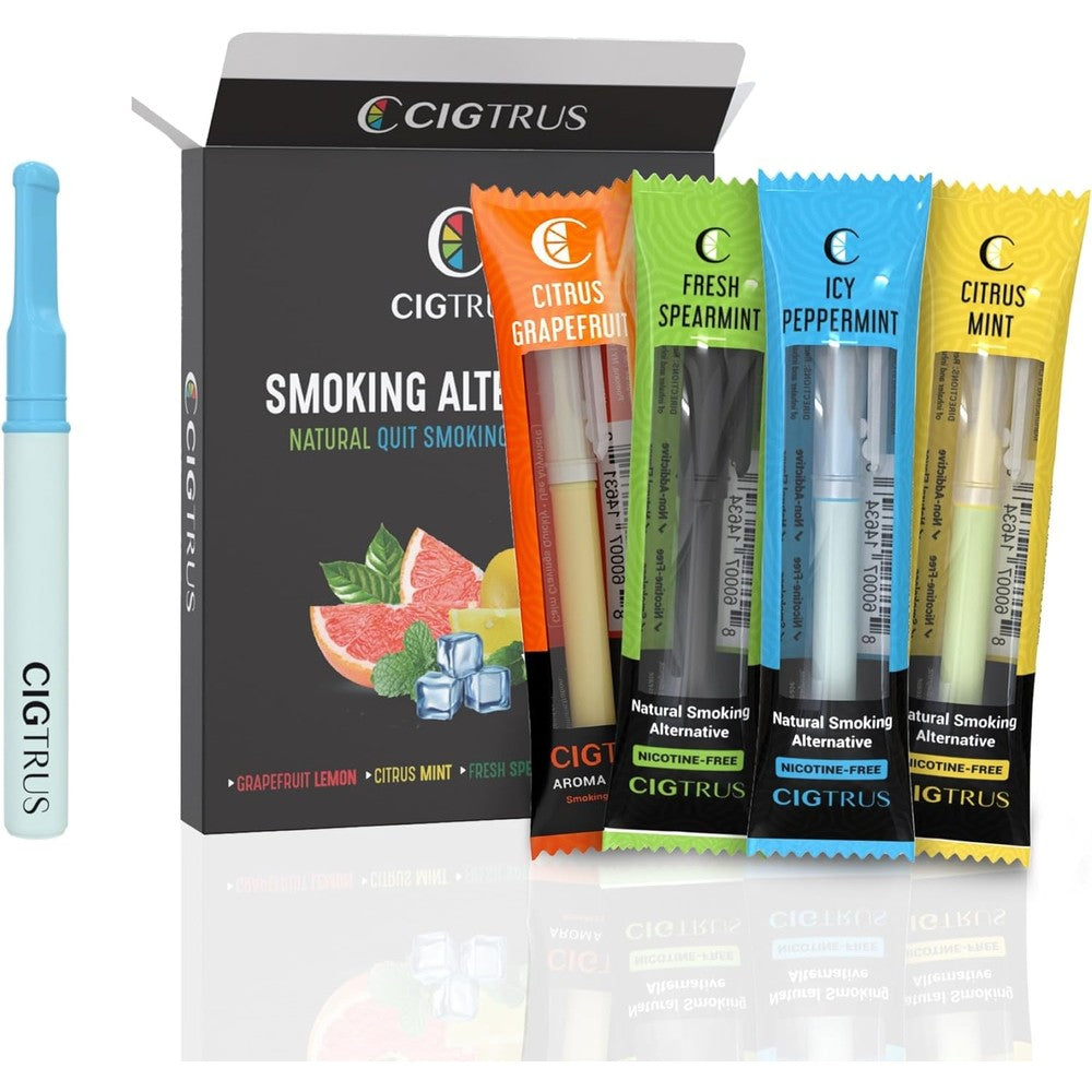 Cigtrus Quit Smoking Aid variety pack front view showing four flavor sticks.