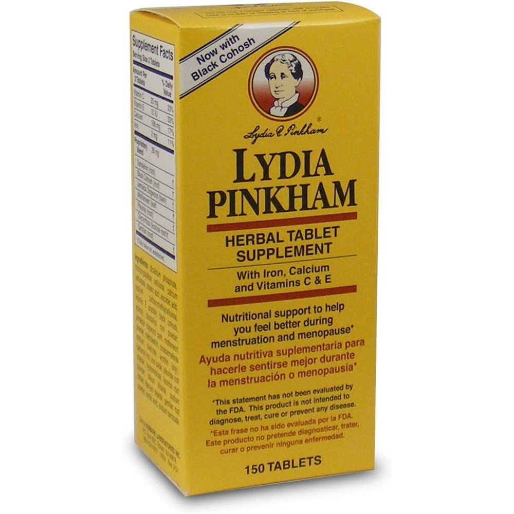 Lydia Pinkham Herbal Supplement 150 Count bottle front view for hormonal support