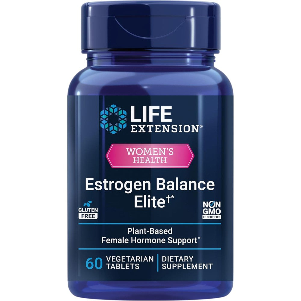 Life Extension Estrogen Balance Elite front view bottle supplement