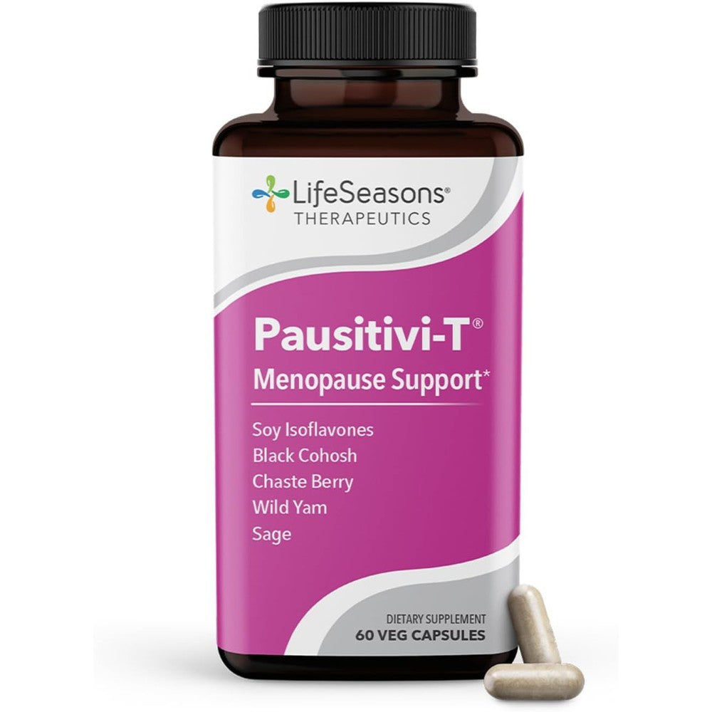 LifeSeasons Pausitivi-T Menopause Support front view bottle packaging