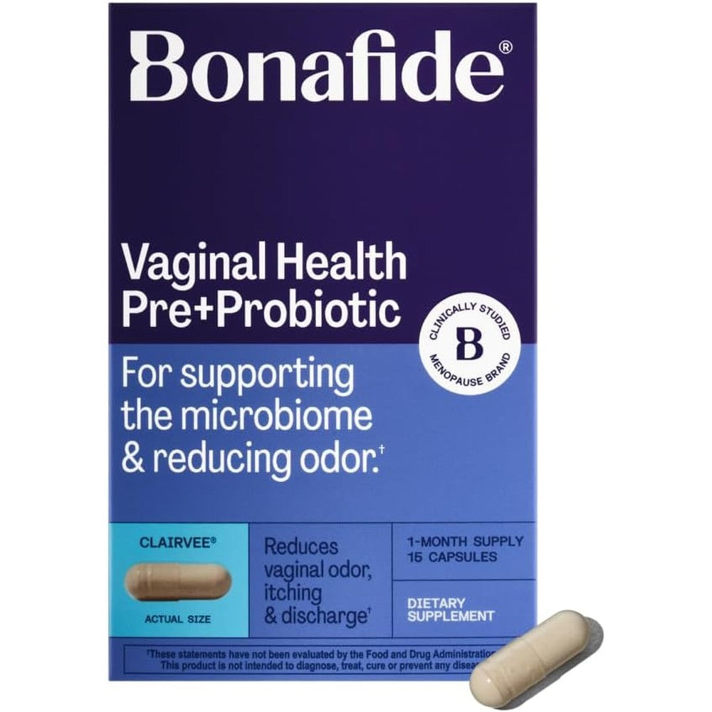 Bonafide Clairvee vaginal probiotic supplement box front view