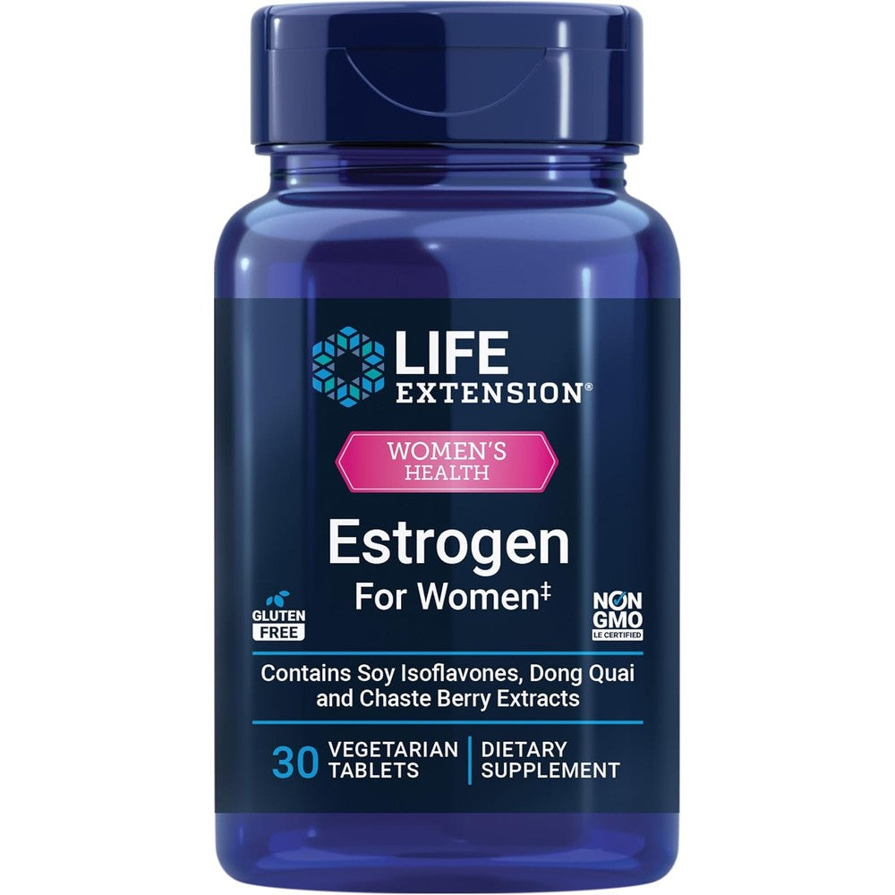 Life Extension Estrogen for Women front view bottle authentic supplement