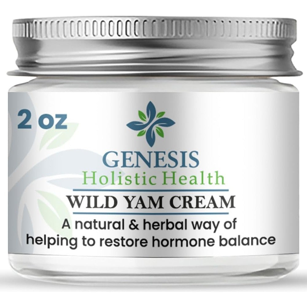 Genesis Holistic Health Wild Yam Root Cream front view jar and packaging
