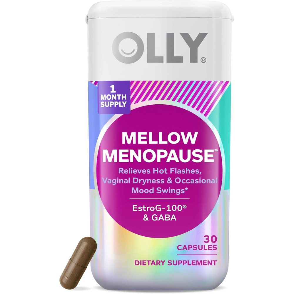 Olly Mellow Menopause supplement bottle front view