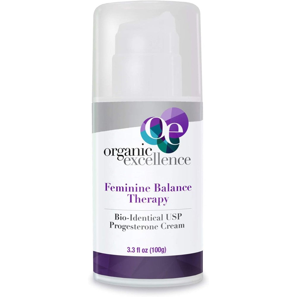 Organic Excellence Feminine Balance Cream front view pump bottle