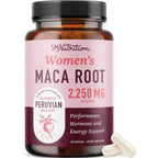 SMNutrition organic maca root capsules front view bottle packaging