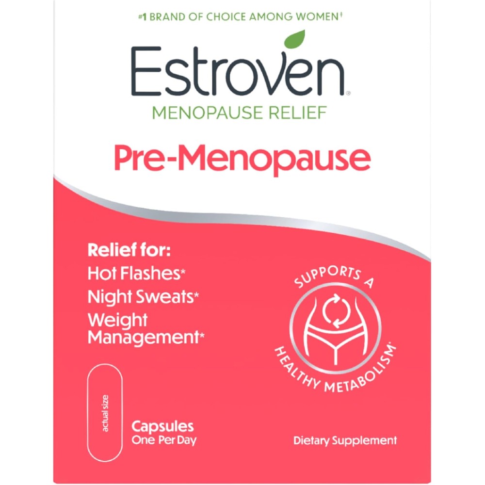 Estroven Pre-Menopause Relief 30 Capsules front box packaging