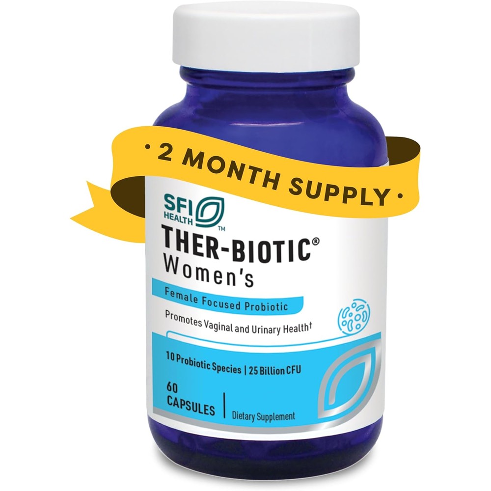 Klaire Labs Ther-Biotic Women's Probiotic bottle front view - probiotic for vaginal health 25 billion CFU