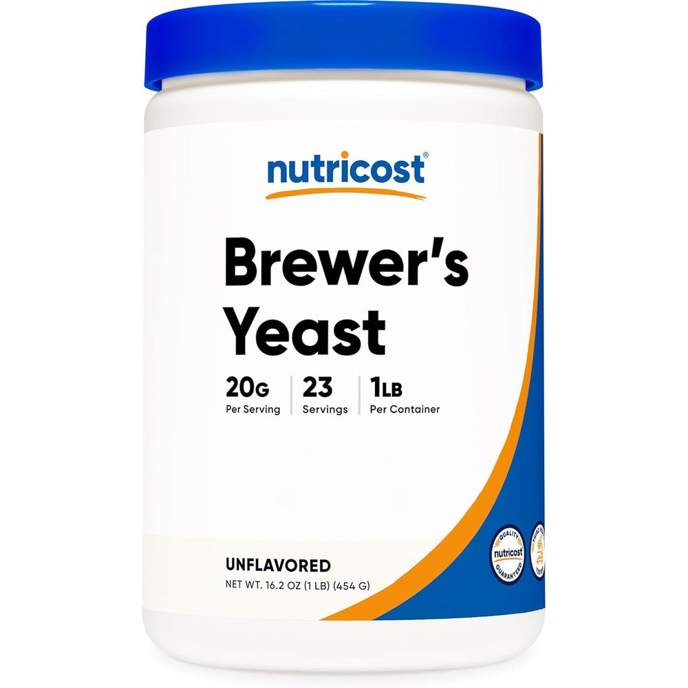 Nutricost Brewers Yeast Powder 16 Ounce front packaging view