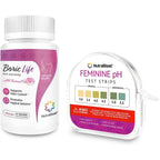 NutraBlast Boric Acid Vaginal Suppositories bottle front view for feminine hygiene.