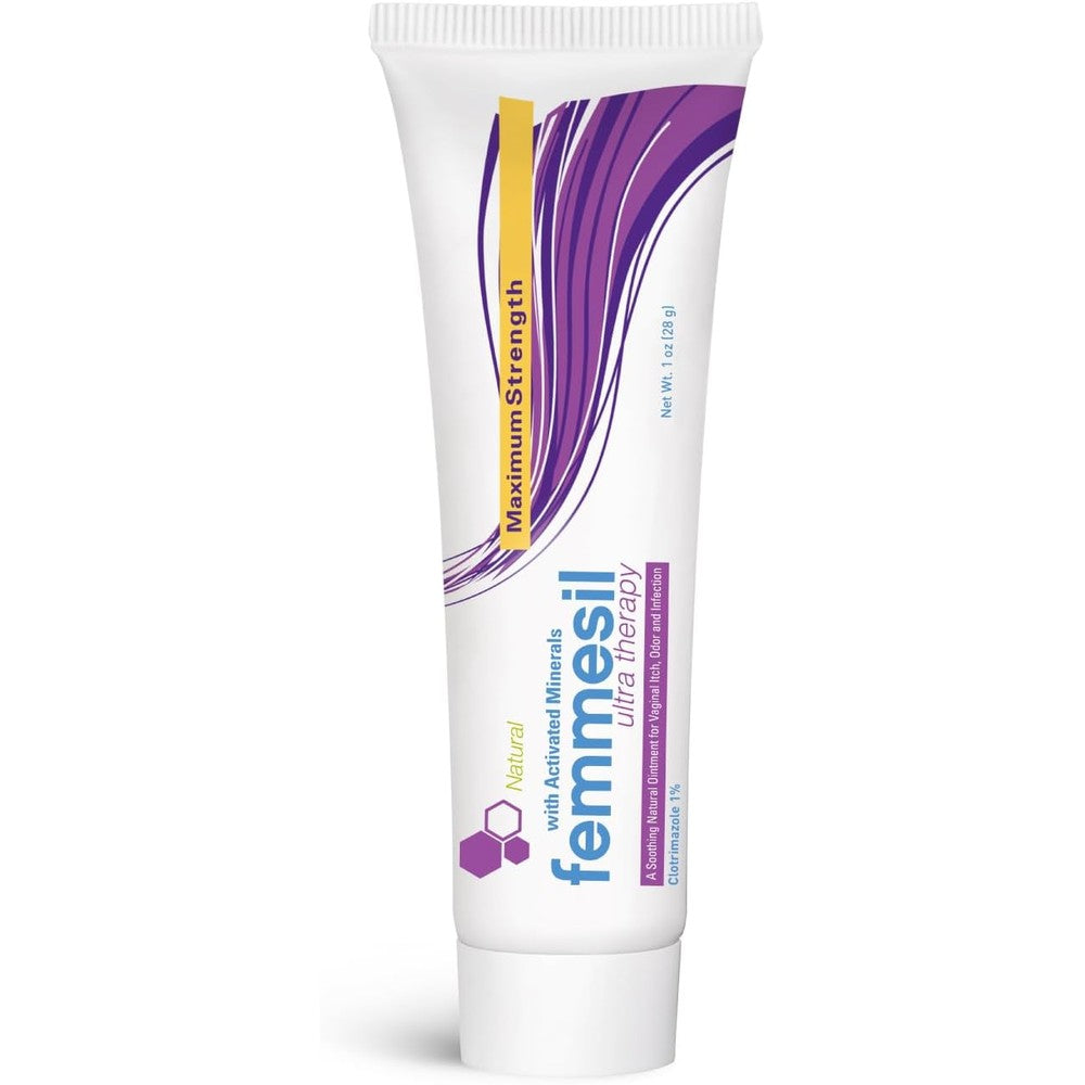Terrasil Femmesil Yeast Infection Ointment front view for vaginal relief.