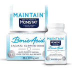 Monistat Maintain Boric Acid Suppositories front packaging view