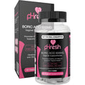 ACE NUTRITION pHresh Boric Acid Suppositories front packaging view for feminine health.