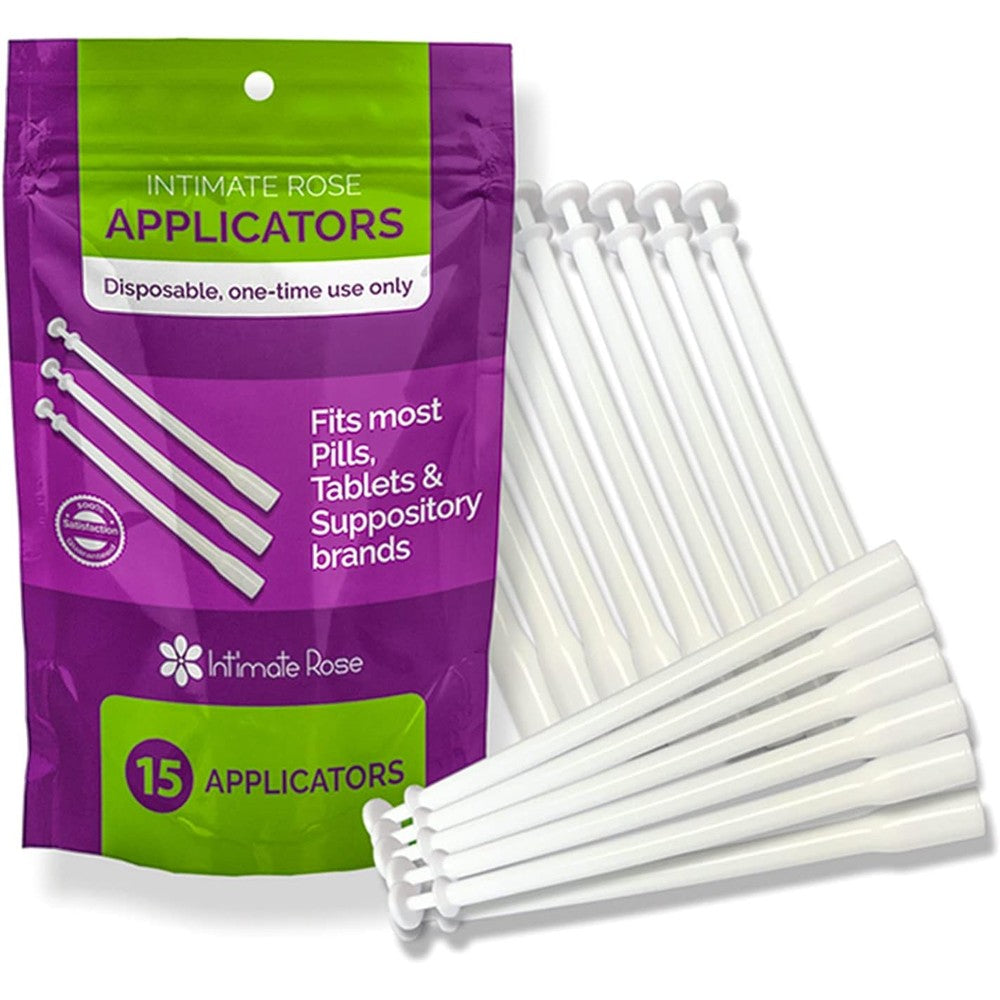 Intimate Rose Vaginal Suppository Applicators front view pack of 15