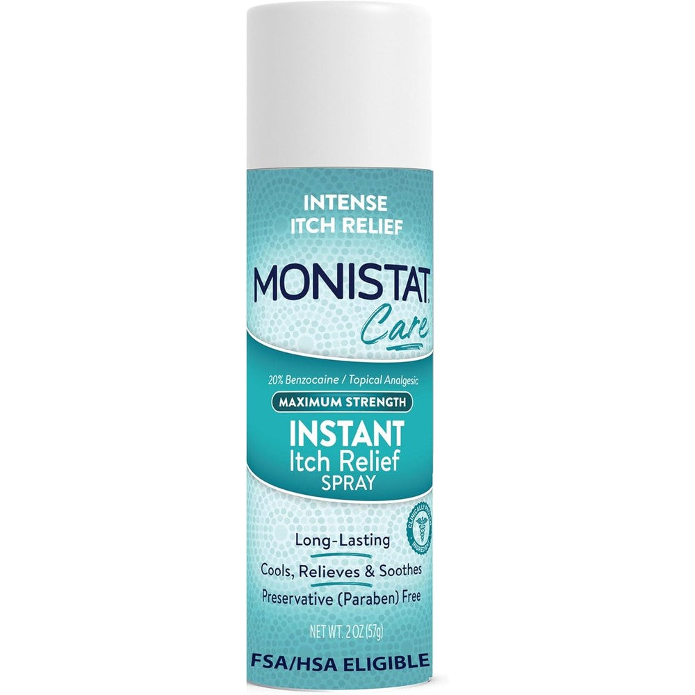 Monistat Instant Itch Relief Spray front view for vaginal irritation relief