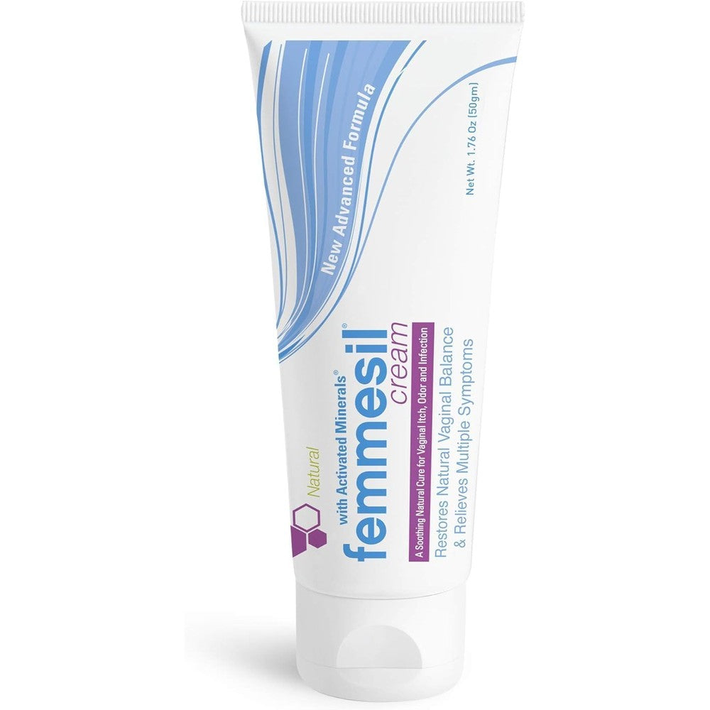 Aidance Femmesil Yeast Infection Treatment front view of 1.76 ounce tube for vaginal relief.