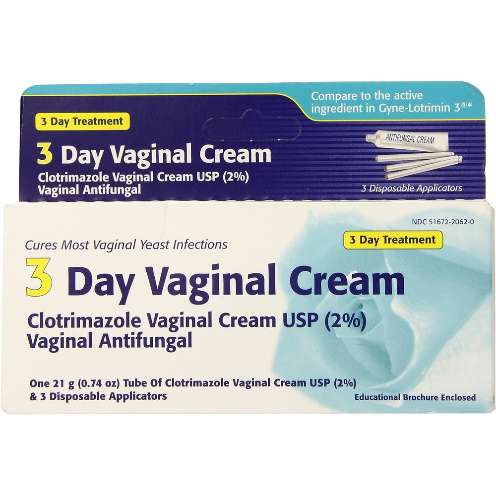 Taro Clotrimazole 3 Day Vaginal Cream front view for yeast infection relief.