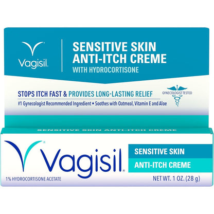 Vagisil Sensitive Skin Anti-Itch Cream front view authentic USA import