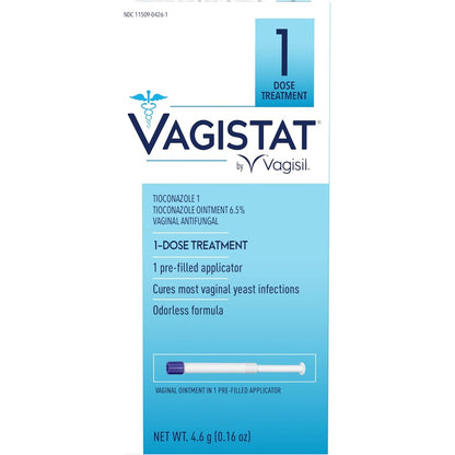 Vagisil Vagistat 1 Day Single Dose Yeast Infection Treatment front packaging
