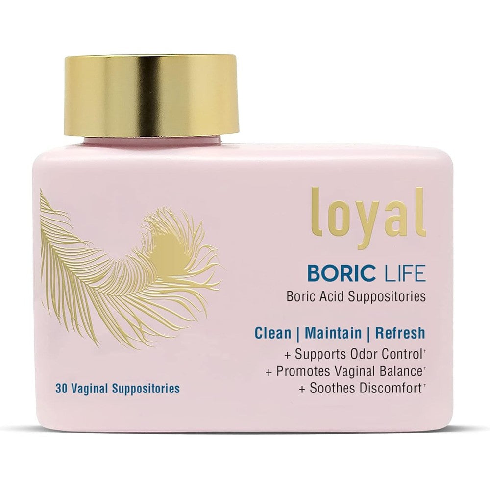 Loyal Boric Life Boric Acid Suppositories front view for vaginal pH balance