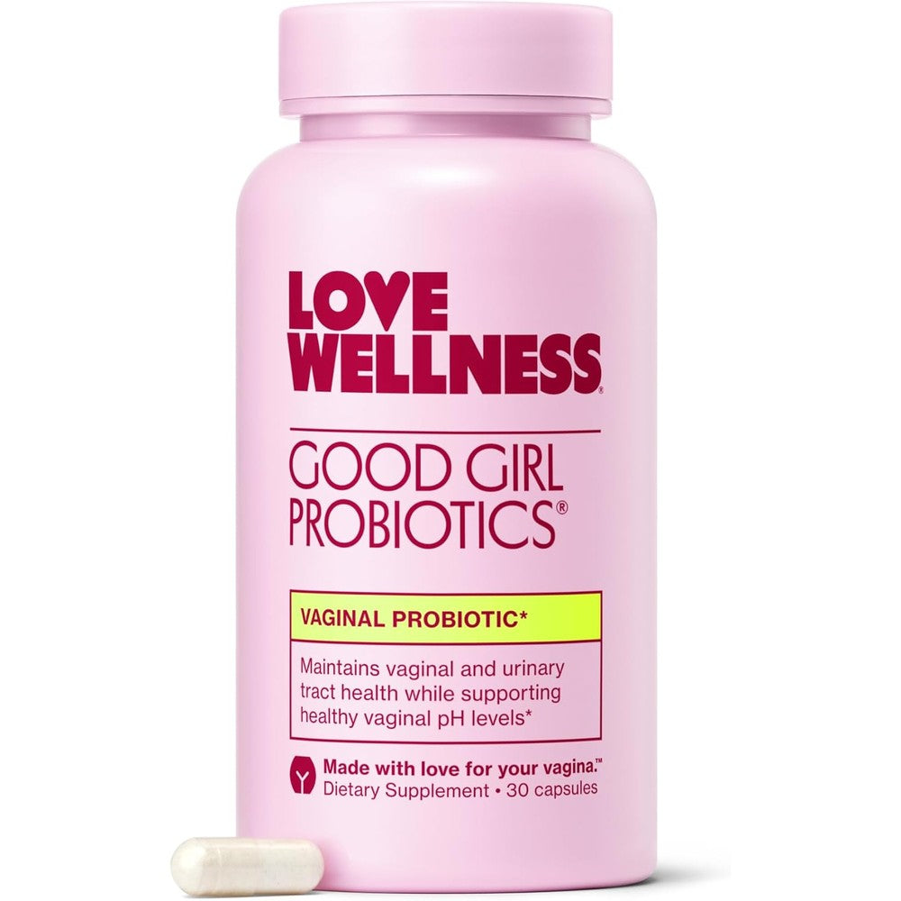Love Wellness Good Girl Probiotics 30 capsules bottle for women's vaginal health