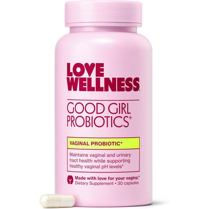 Love Wellness Good Girl Probiotics 30 capsules bottle for women's vaginal health