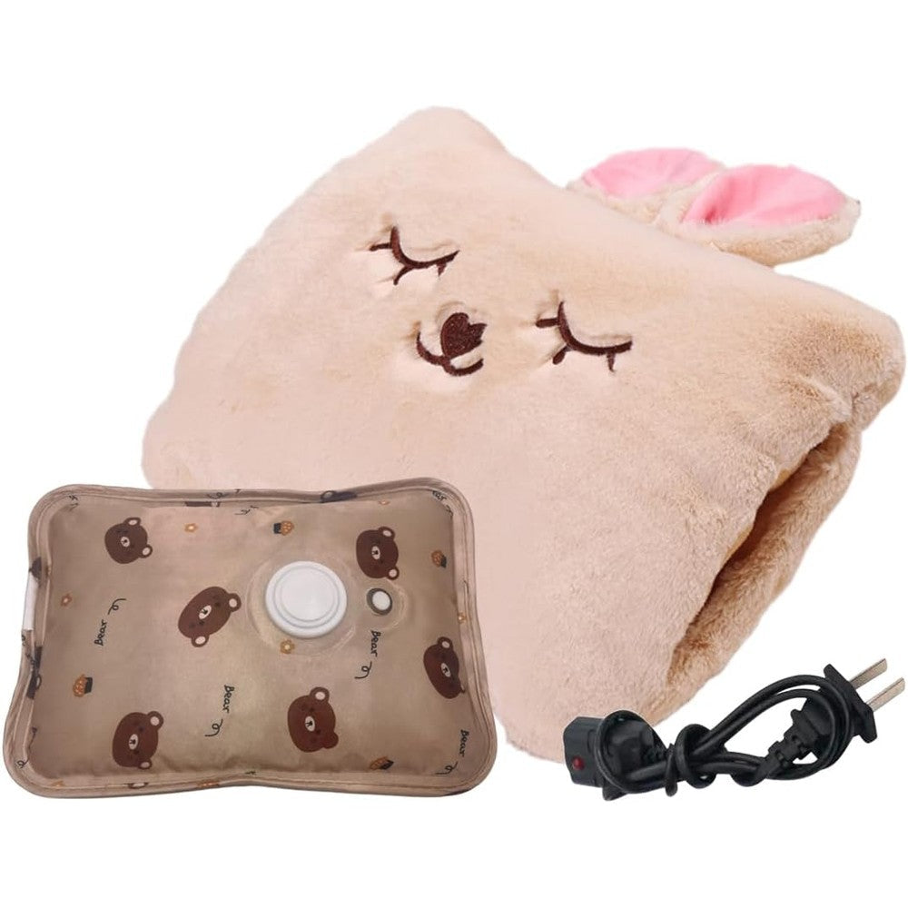 Milkycat cute bunny rechargeable electric hot water bottle front view
