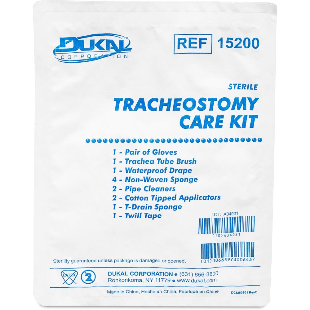 Dukal 15200 Trach Care Kit front view sterile medical supply