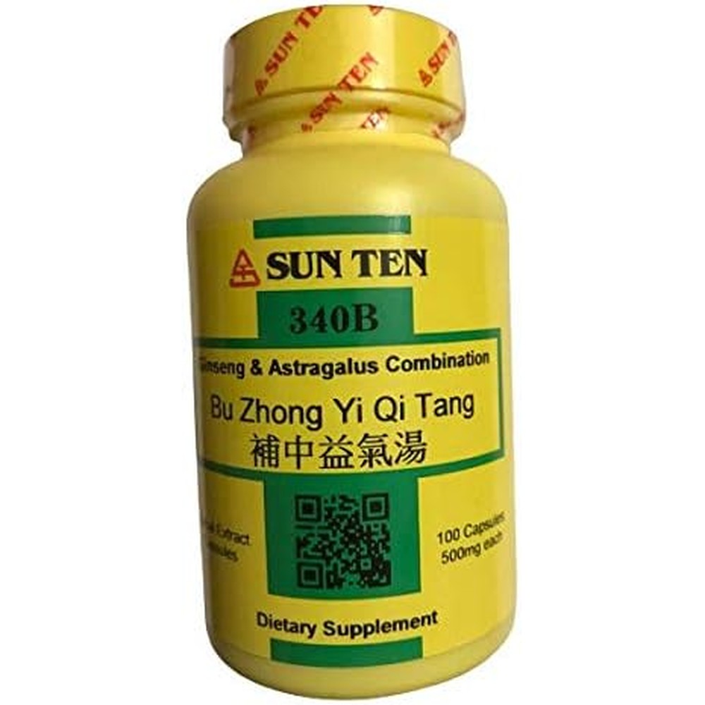 Sun Ten Ginseng Astragalus Combination Capsules front view showing product label and packaging.