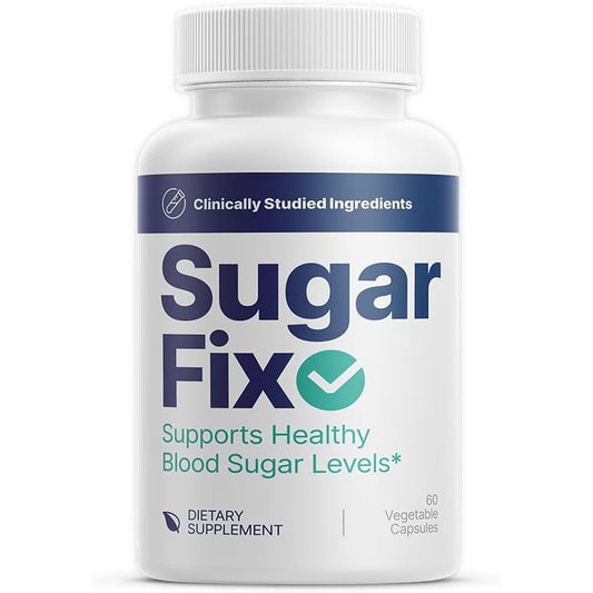 SugarFix Natural Blood Sugar Support 60 capsules front view bottle