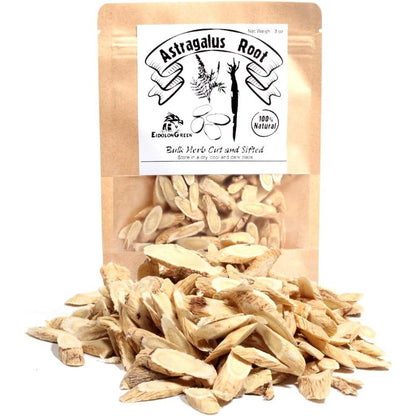 EidolonGreen Astragalus Root Sliced Dried Herb front view for immune support