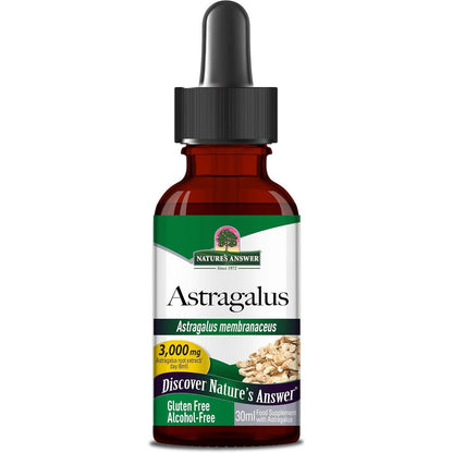 Nature's Answer Astragalus Root Liquid Extract one fluid ounce front bottle view for immune system support