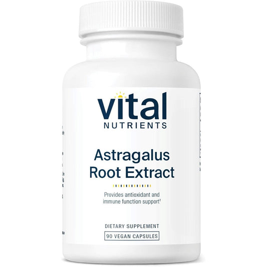 Vital Nutrients Astragalus Root Extract 90 capsules front view bottle showing premium immune support supplement label