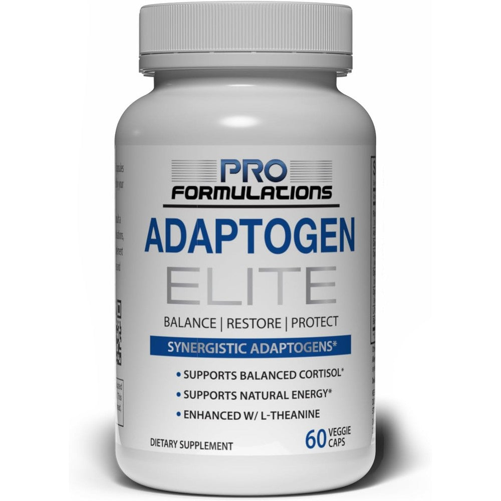 Pro Formulations MD Adaptogen Elite 60 capsules front label view showing premium stress and cortisol support supplement.