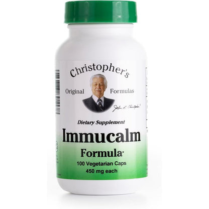 Christopher's Original Formulas Immucalm 100 Capsules front view bottle for natural immune support