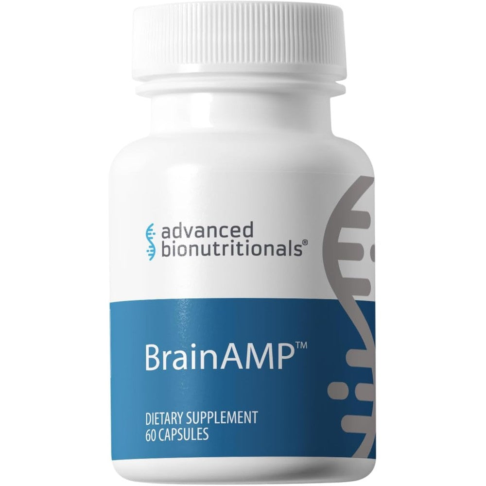 Advanced Bionutritionals BrainAMP Nootropic Energy 60 capsules front view bottle for premium brain energy booster.