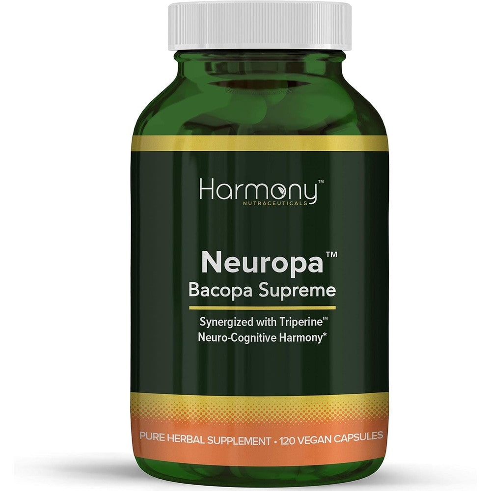 Harmony Nutraceuticals Neuropa Bacopa Supreme 120 capsules front view bottle