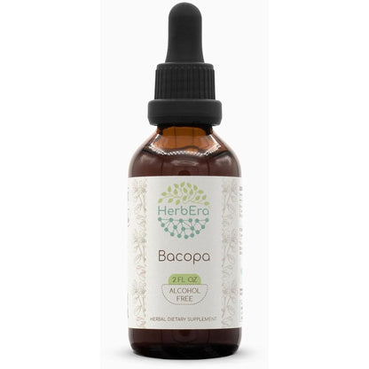 HerbEra Bacopa Monnieri alcohol free herbal tincture front view for memory support