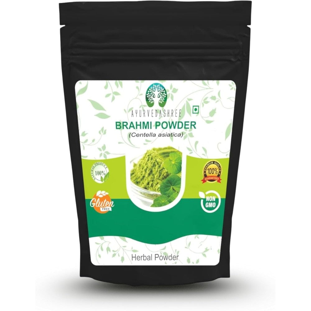 Ayurvedashree Centella Asiatica Gotu Kola Brahmi Powder 50 Grams front view authentic herbal supplement