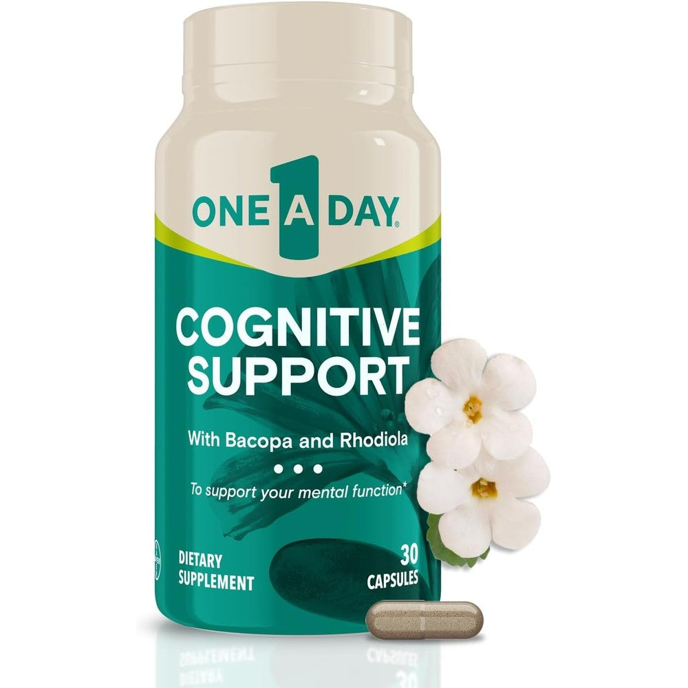 One A Day Cognitive Support Brain Supplement front view bottle packaging for mental focus