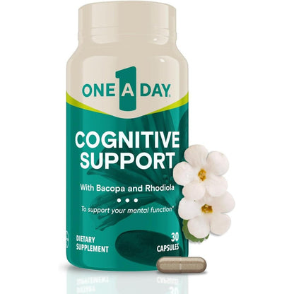 One A Day Cognitive Support Brain Supplement front view bottle packaging for mental focus