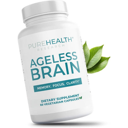 PUREHEALTH RESEARCH Ageless Brain supplement 60 capsules front view