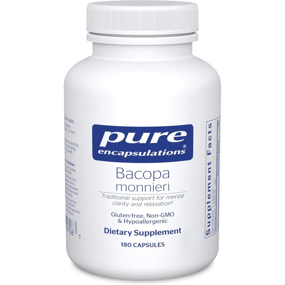 Pure Encapsulations Bacopa Monnieri  Brain, Memory & Stress Support 180 Capsules