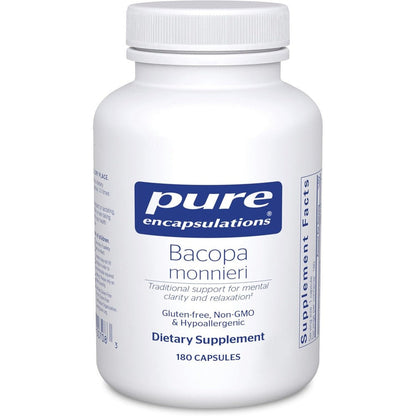 Pure Encapsulations Bacopa Monnieri  Brain, Memory & Stress Support 180 Capsules