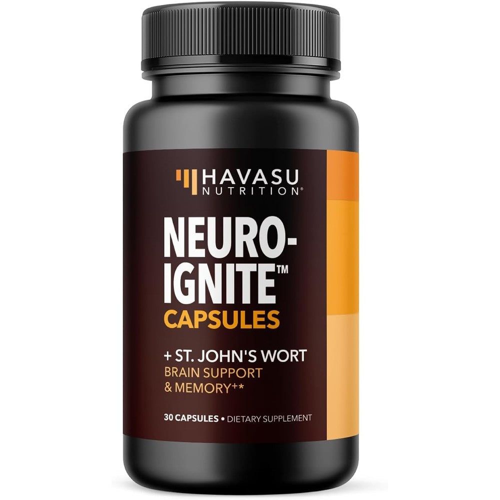Havasu Neuro IGNITE Nootropic Brain Supplement Bacopa Ginkgo Focus | 30 Capsules