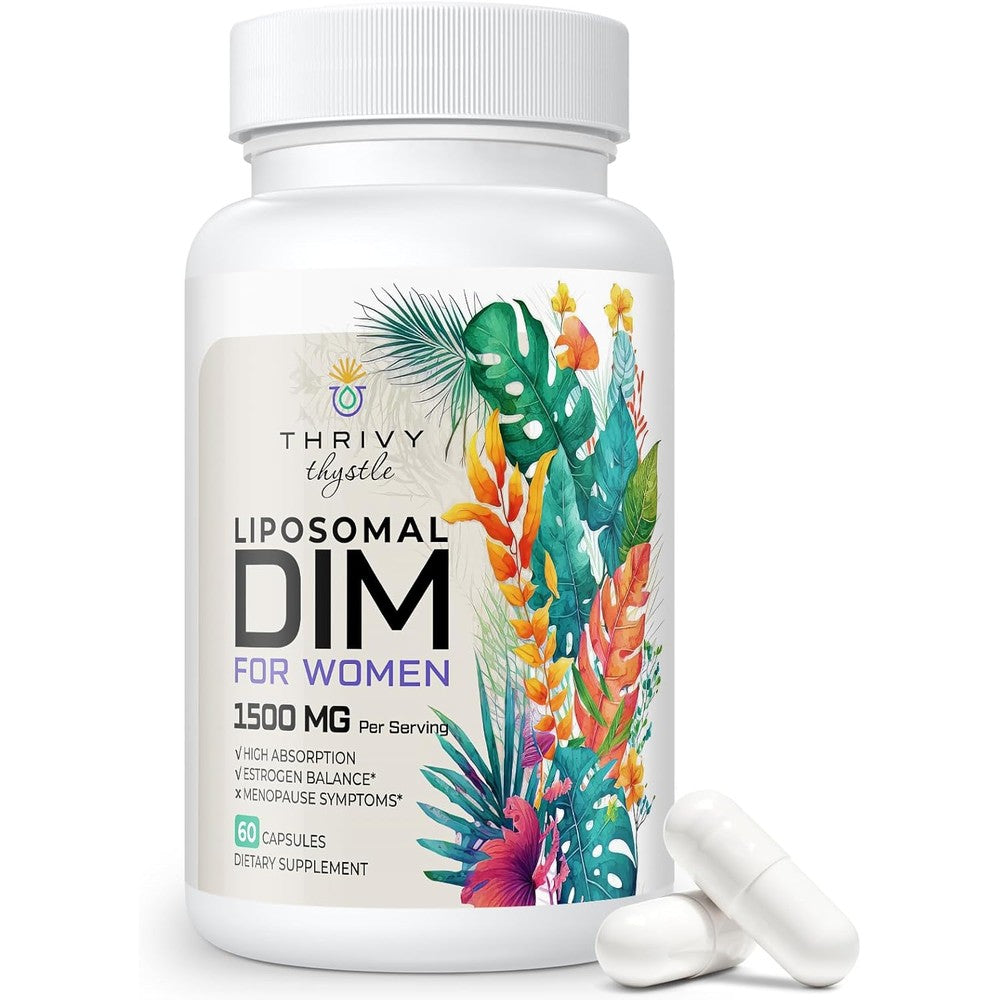 ThrivyThystleLiposomal DIM 400 Mg, Black Cohosh,Vitamin E & Evening Primrose