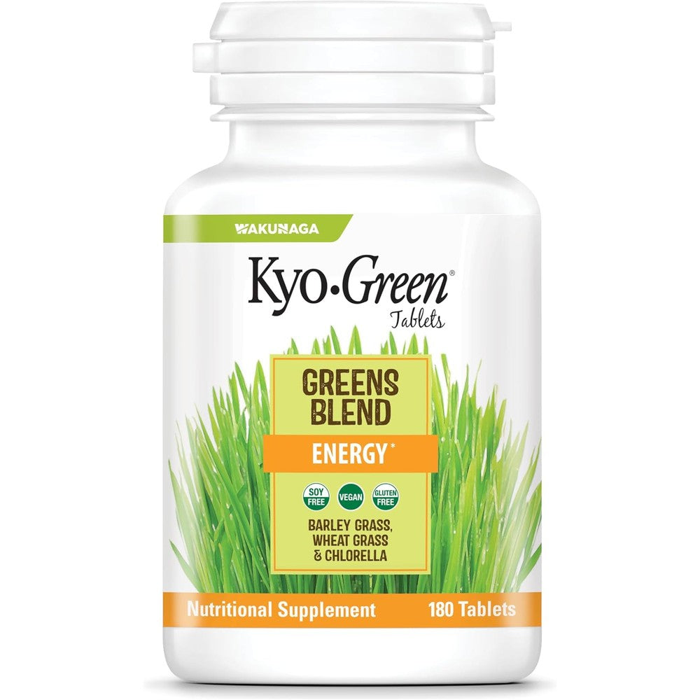 Kyolic Kyo-Green Greens Blend Energy 180 Tablets front view superfood supplement